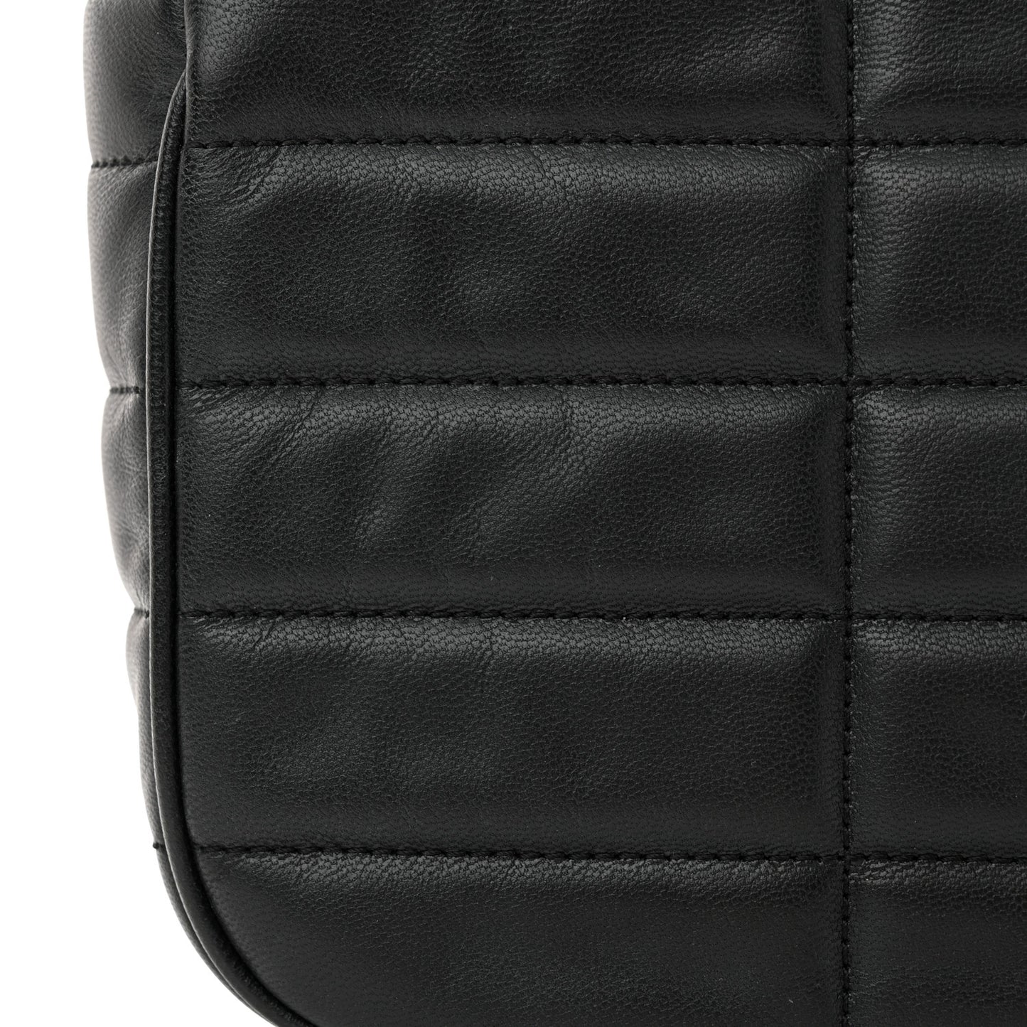 Goatskin Matelasse Chain Shoulder Bag Black