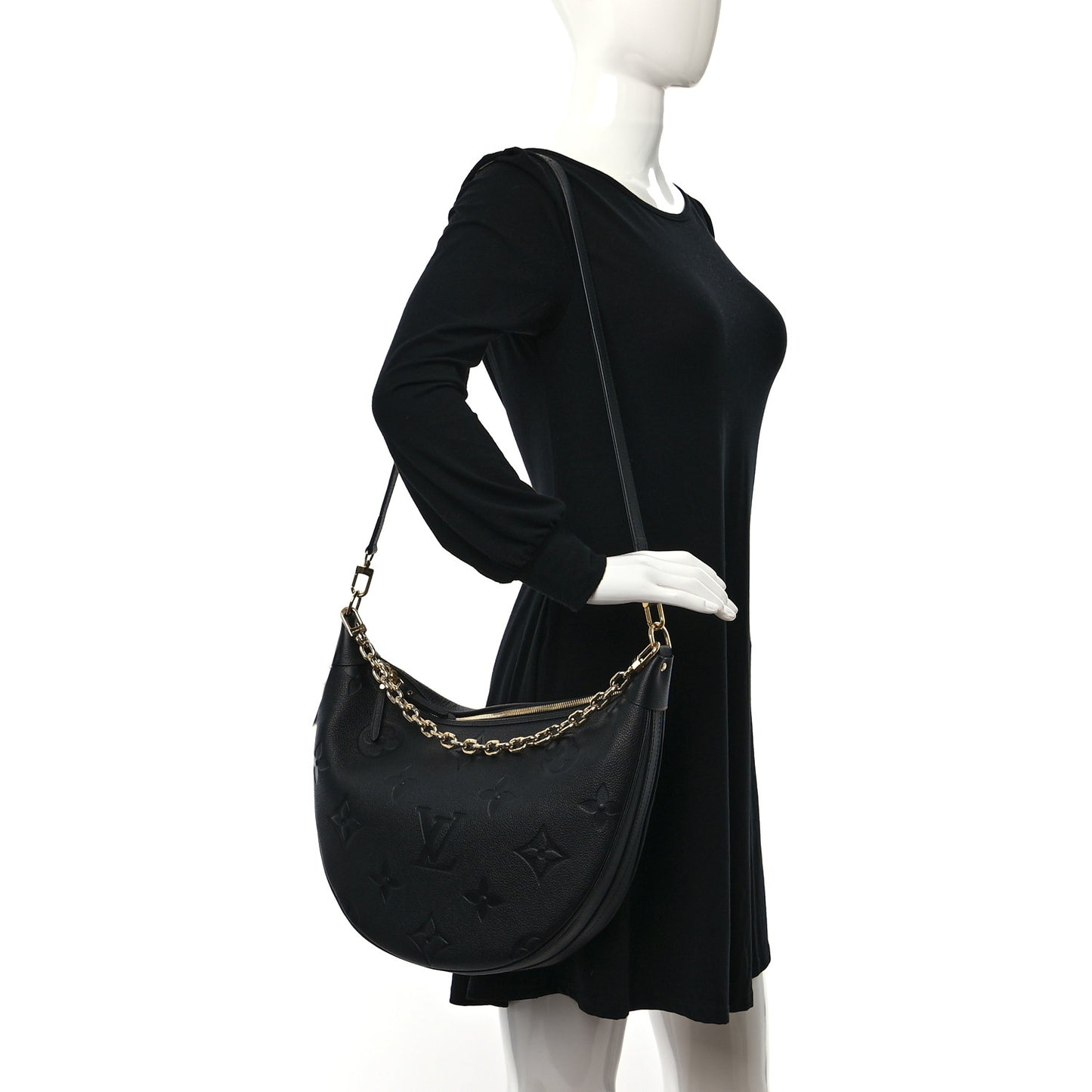 Empreinte Monogram Giant Loop Hobo Black