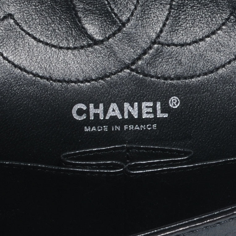 Glazed Calfskin 2.55 Reissue 226 Flap Black