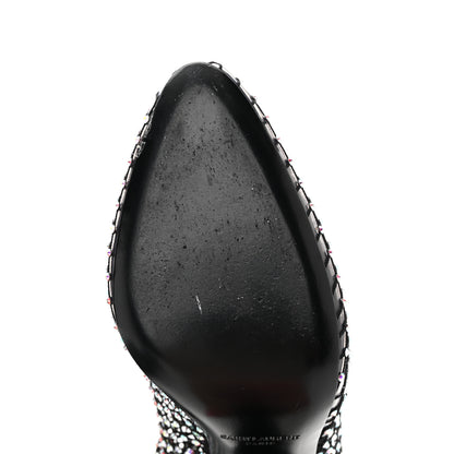 Saint Laurent Mesh Crystal 68 Knee High Boots 39 Black 8 of 8
