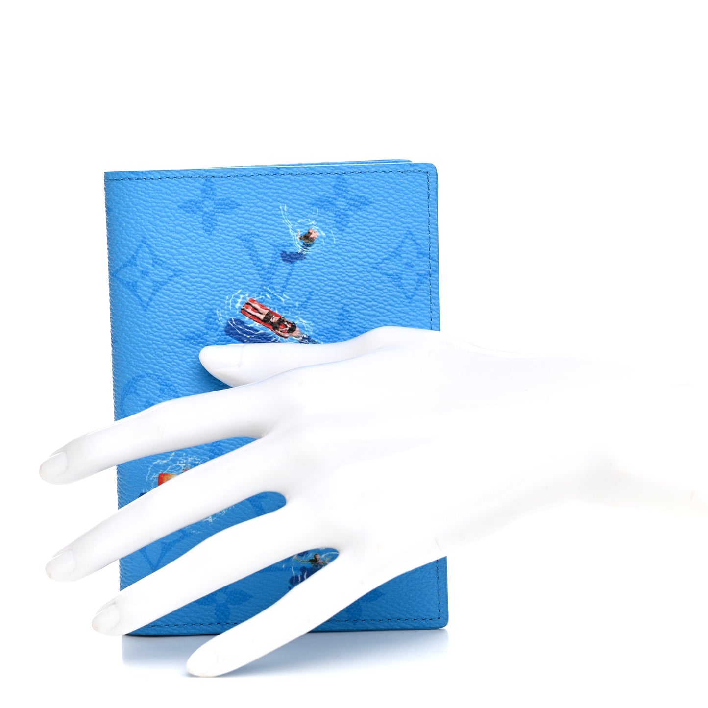 Monogram Sports Passport Cover Pool Blue