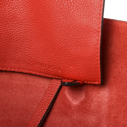 Celine Grained Calfskin Medium Horizontal Cabas Phantom Coquelicot 9 of 15