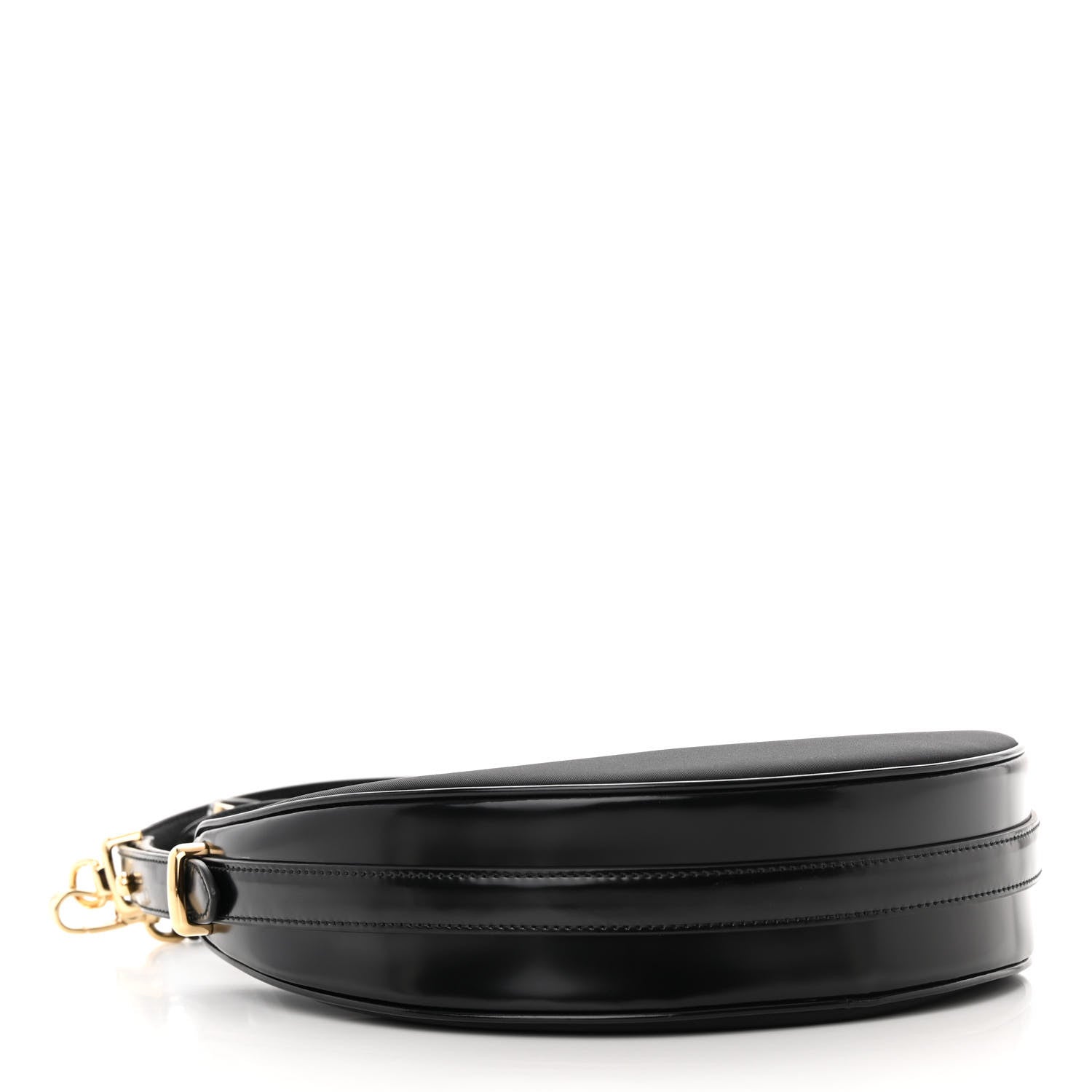 Prada Re-Nylon Spazzolato Small Arque Shoulder Bag Black 3 of 12