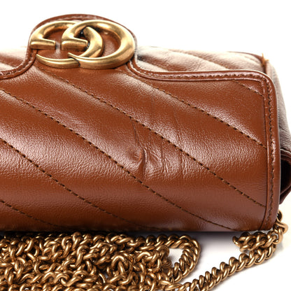 Gucci Azalea Calfskin Matelasse Diagonal Super Mini GG Marmont Shoulder Bag Cuir 11 of 11