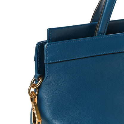 Gucci Lambskin Medium Linea Matisse Top Handle Bag Blue 10 of 13