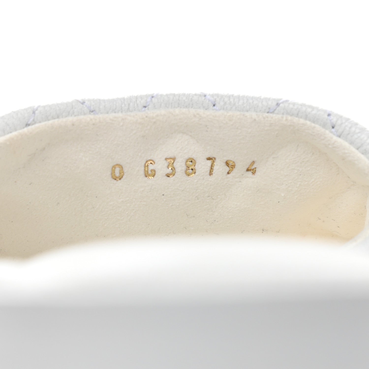 Chanel Shiny Goatskin Quilted CC Mules Sandals 37.5 White 8 of 9