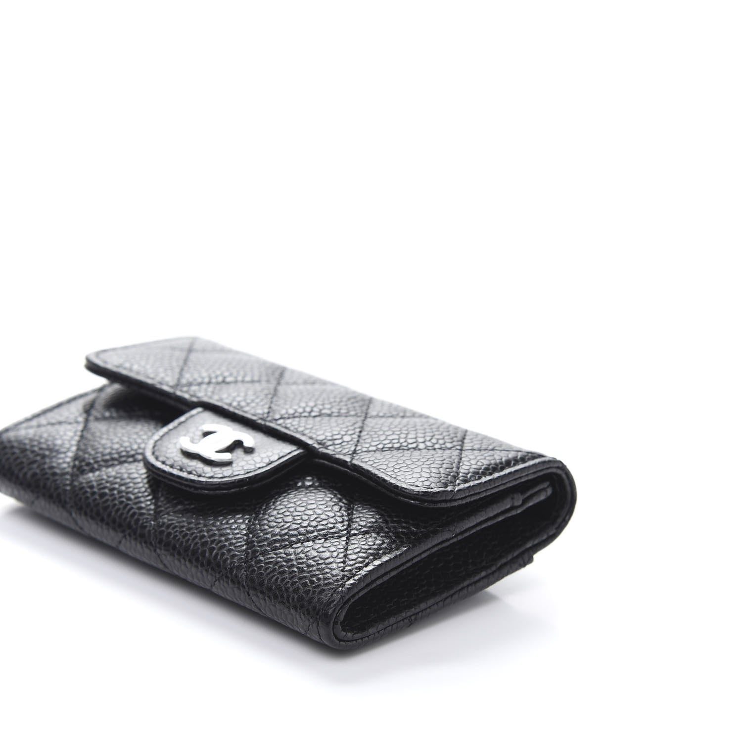 Chanel Caviar Quilted Flap Card Holder Wallet Black 7 of 11