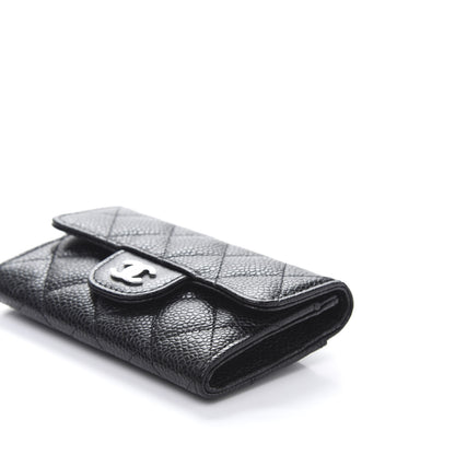 Chanel Caviar Quilted Flap Card Holder Wallet Black 7 of 11