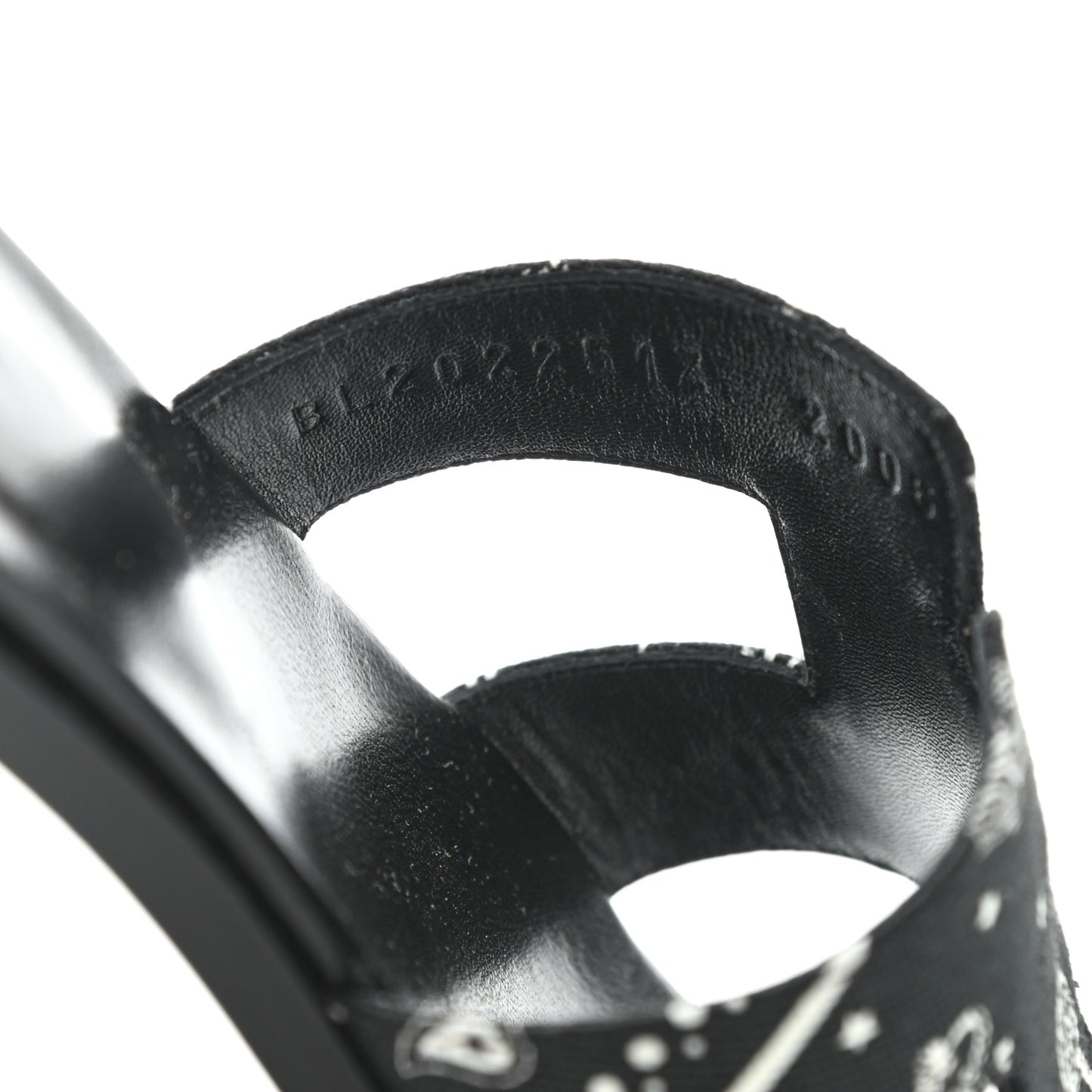 Cotton Canvas Printed Les Cles Bandana Oran Sandals 37 Black