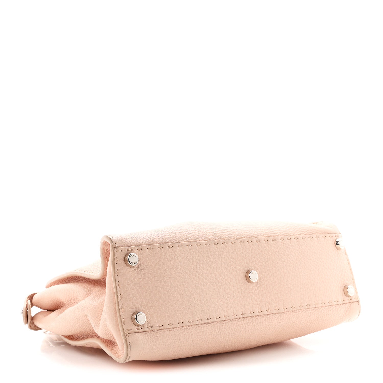 Fendi Cuoio Romano Selleria Bi-Color Medium Peekaboo Iconic Satchel Rosa Plaster Pesca 4 of 10