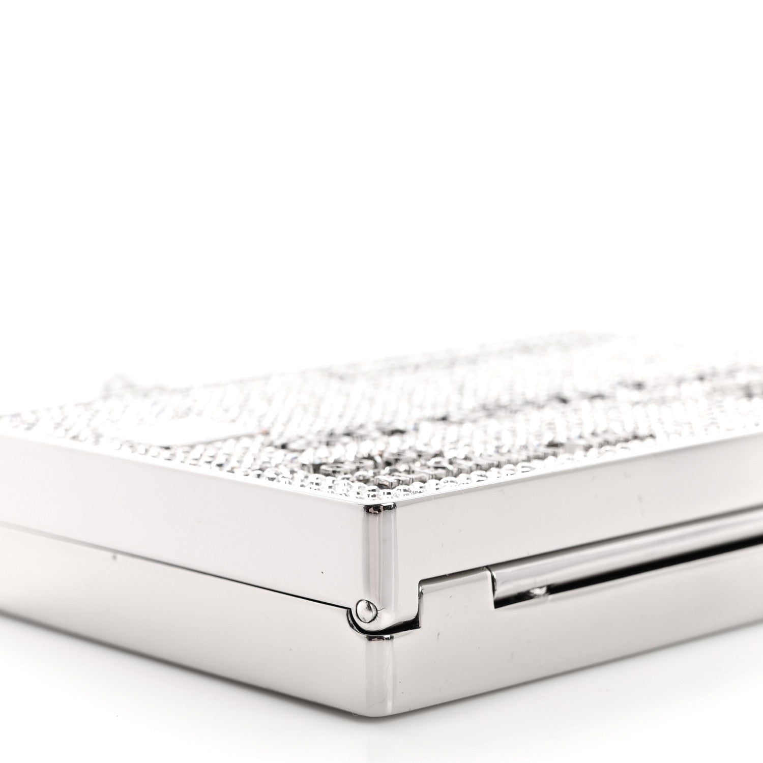 Alexander Wang Crystal Credit Card Wangloc Minaudiere Clutch  Silver 8 of 11