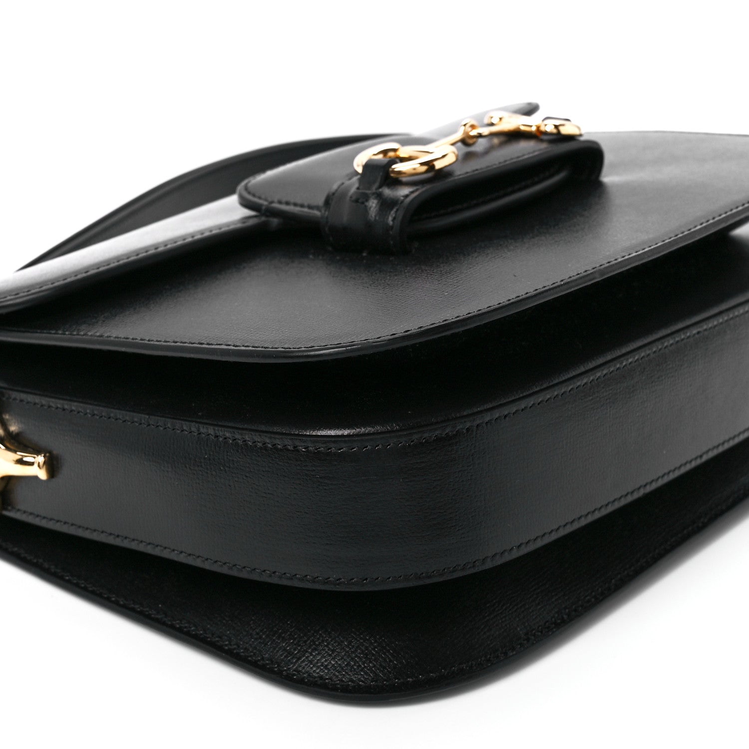 Gucci Azalea Calfskin Horsebit 1955 Shoulder Bag Black 10 of 11