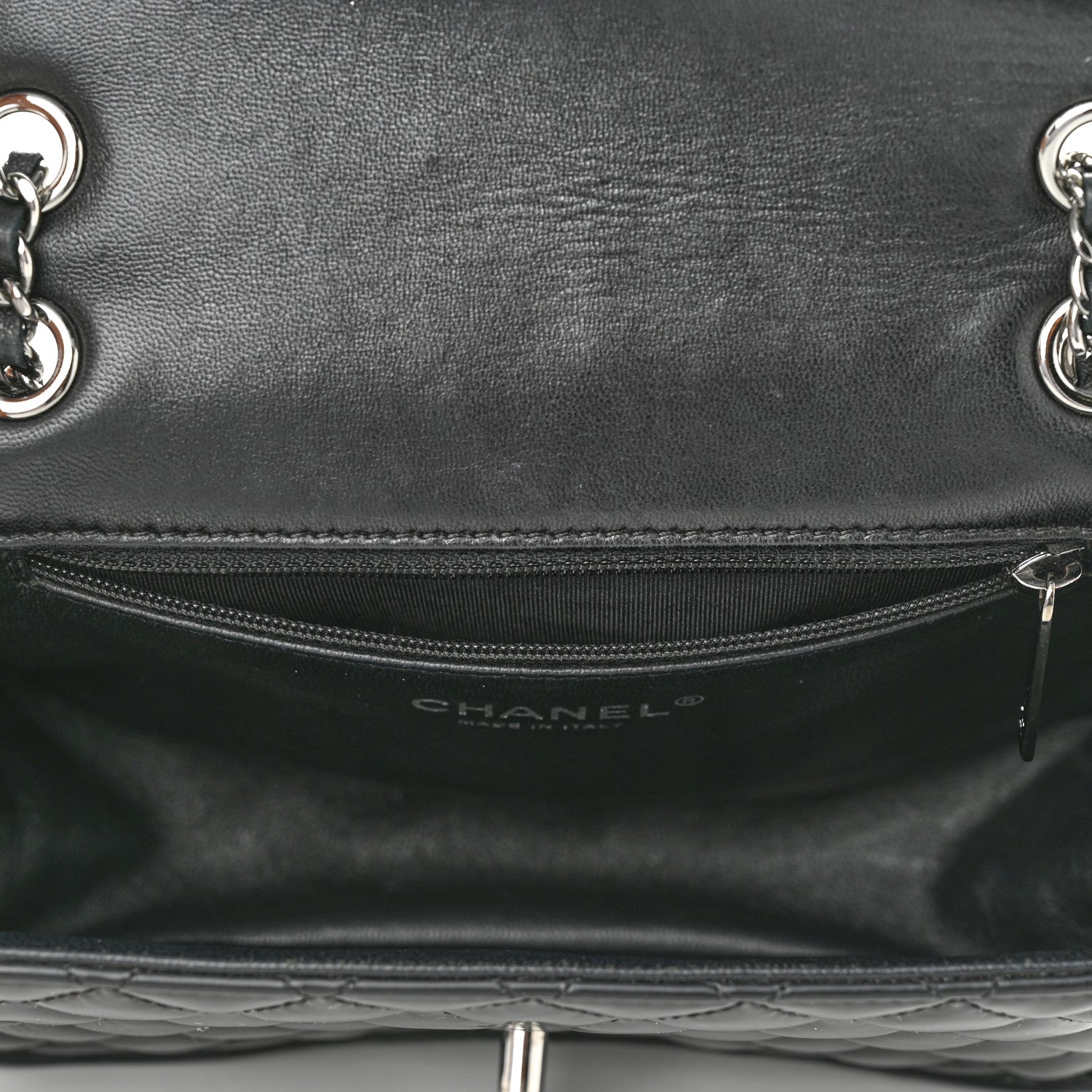 Chanel Lambskin Patent Quilted Twist Mini Flap Black 5 of 11