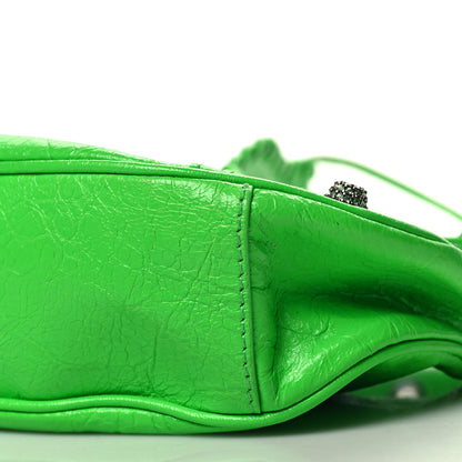 Balenciaga Agneau Arena Crystal Le Cagole Shoulder Bag XS Fluo Green 11 of 12