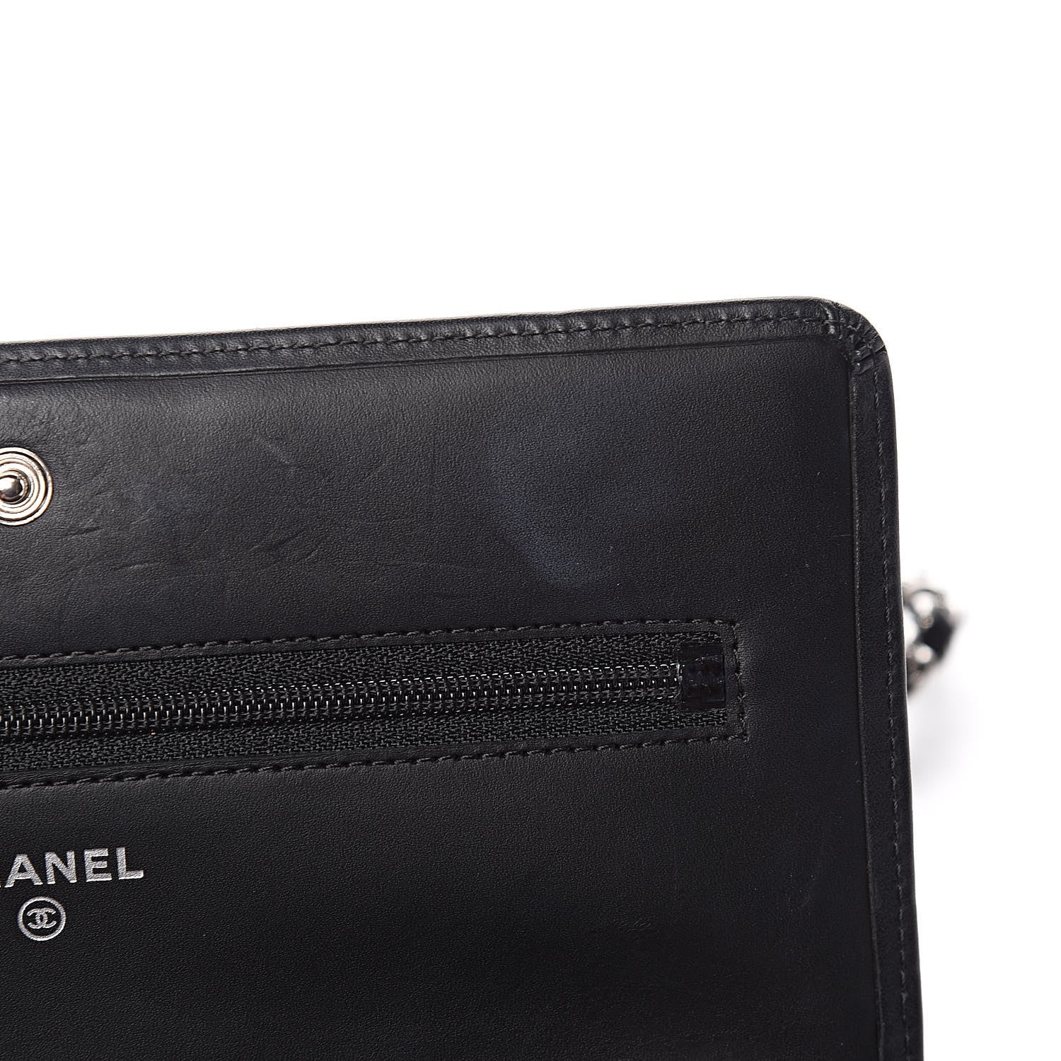 Chanel Calfskin Quilted Cambon Wallet On Chain WOC Black 9 of 15