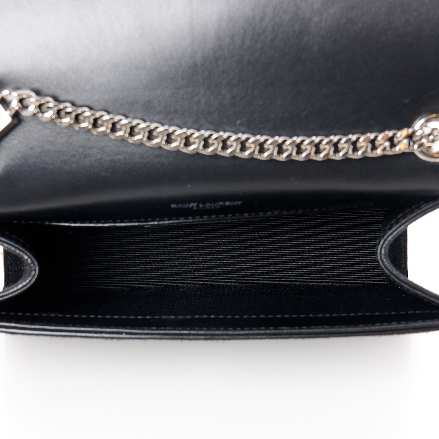Saint Laurent Suede Medium Classic Monogram Kate Tassel Satchel Black 5 of 12
