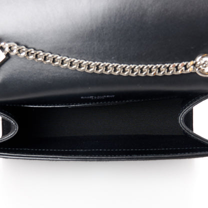 Saint Laurent Suede Medium Classic Monogram Kate Tassel Satchel Black 5 of 12