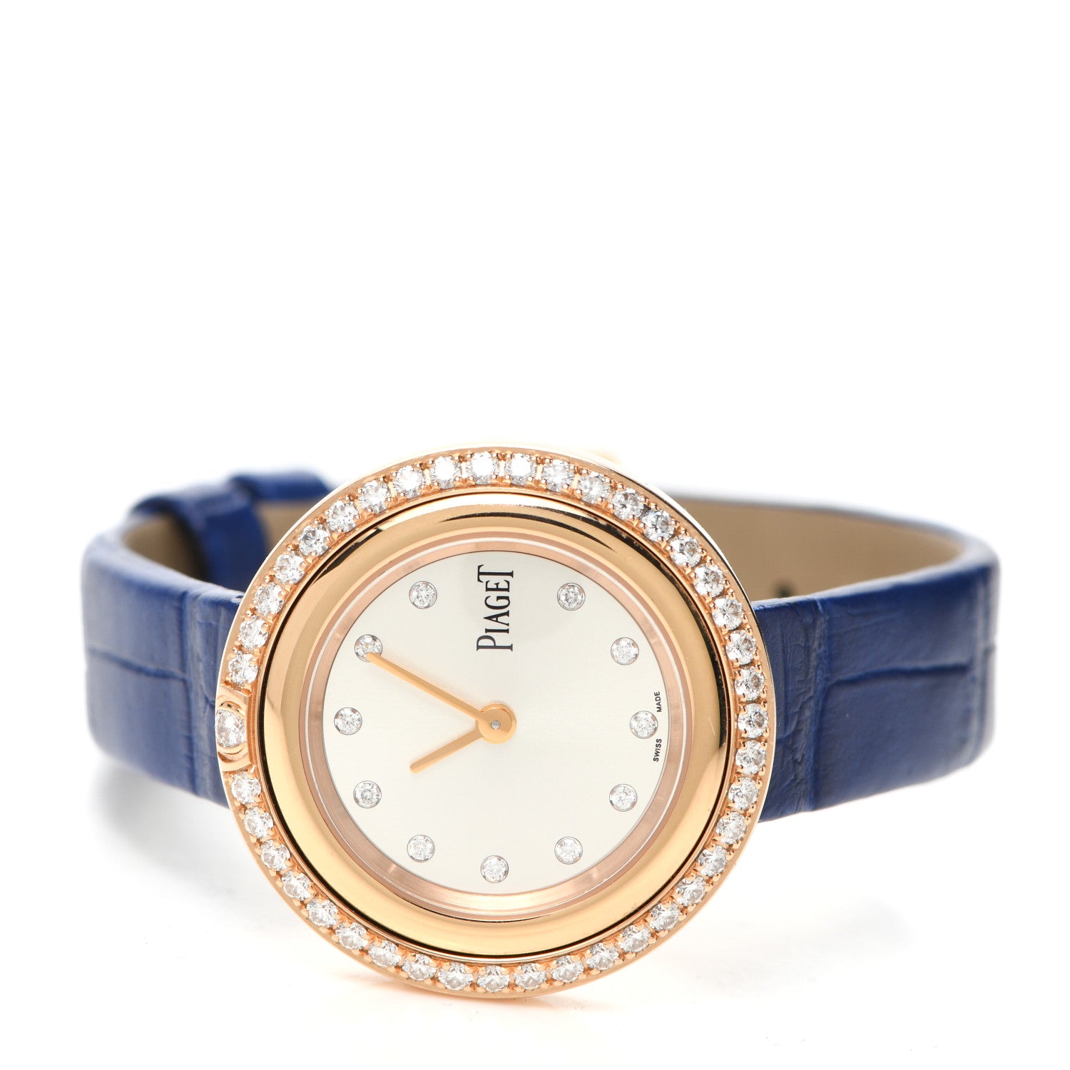 Piaget 18K Rose Gold Alligator Diamond Bezel 34mm Possession Quartz Watch 2 of 5