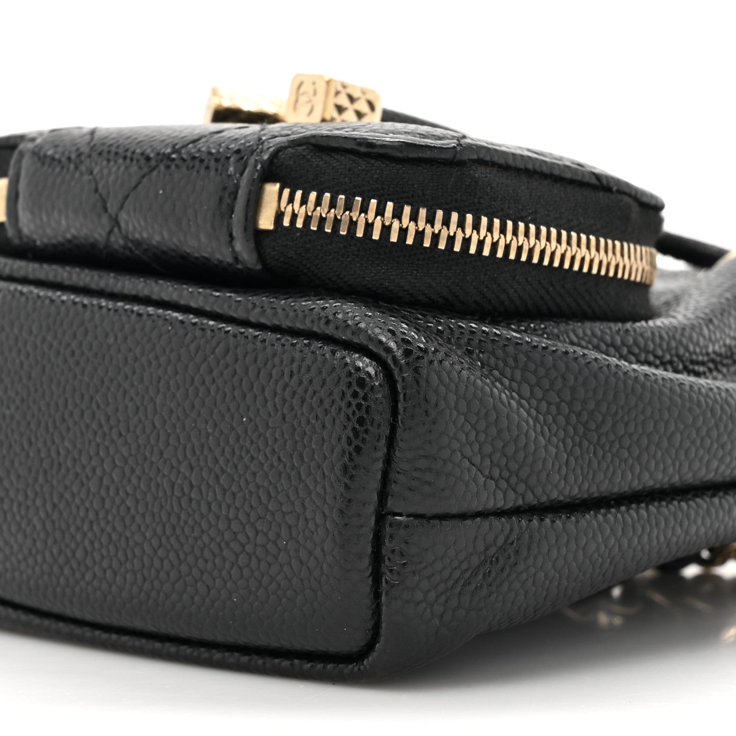 Chanel Caviar Quilted Mini CC Pocket Bucket Bag Black 9 of 10