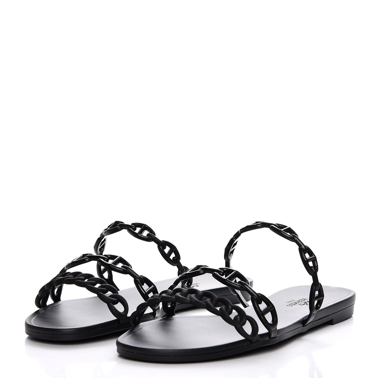 Rubber Chaine d'Ancre Rivage Sandals 38 Black