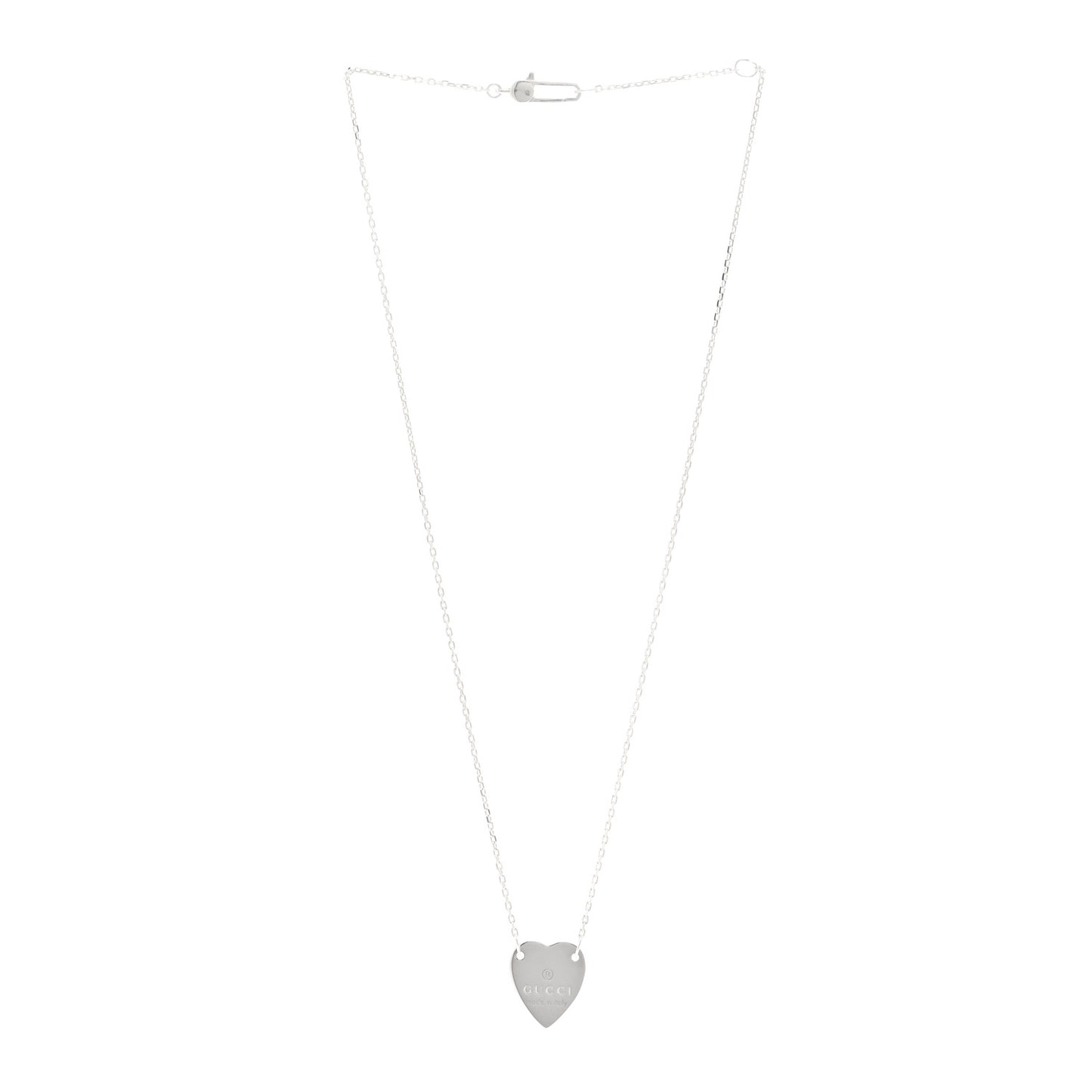 Sterling Silver Trademark Heart Pendant Necklace