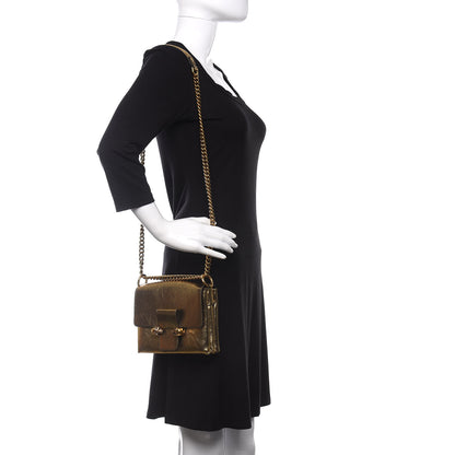 Alexander McQueen Metallic Small Twin Skull Chain Crossbody Antique Gold 2 of 10