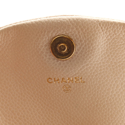 Chanel Caviar Half Moon Wallet On Chain WOC Beige 6 of 11