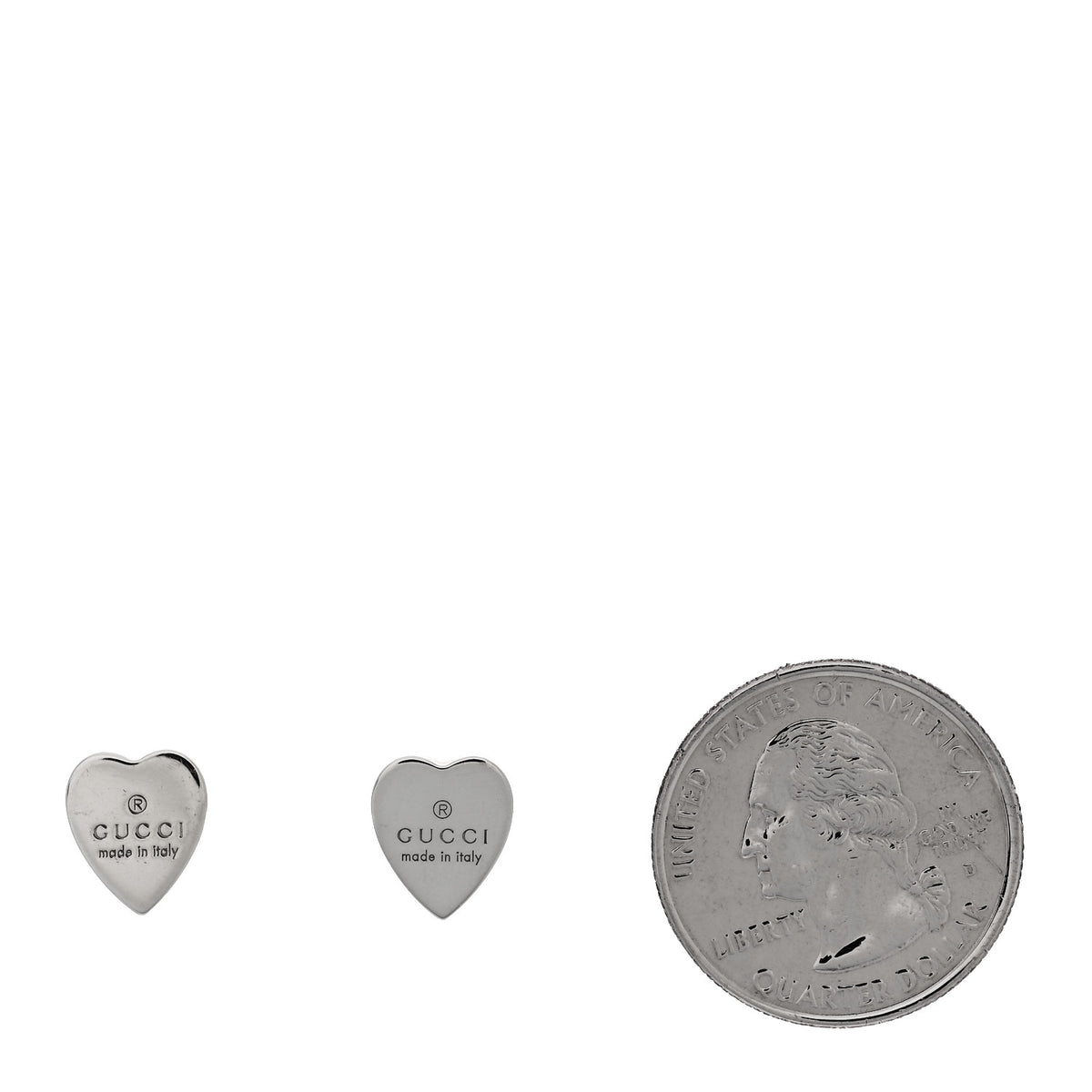 Sterling Silver Trademark Heart Stud Earrings