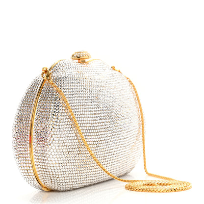 Judith Leiber Swarovski Crystal Minaudiere Clutch Silver 4 of 11