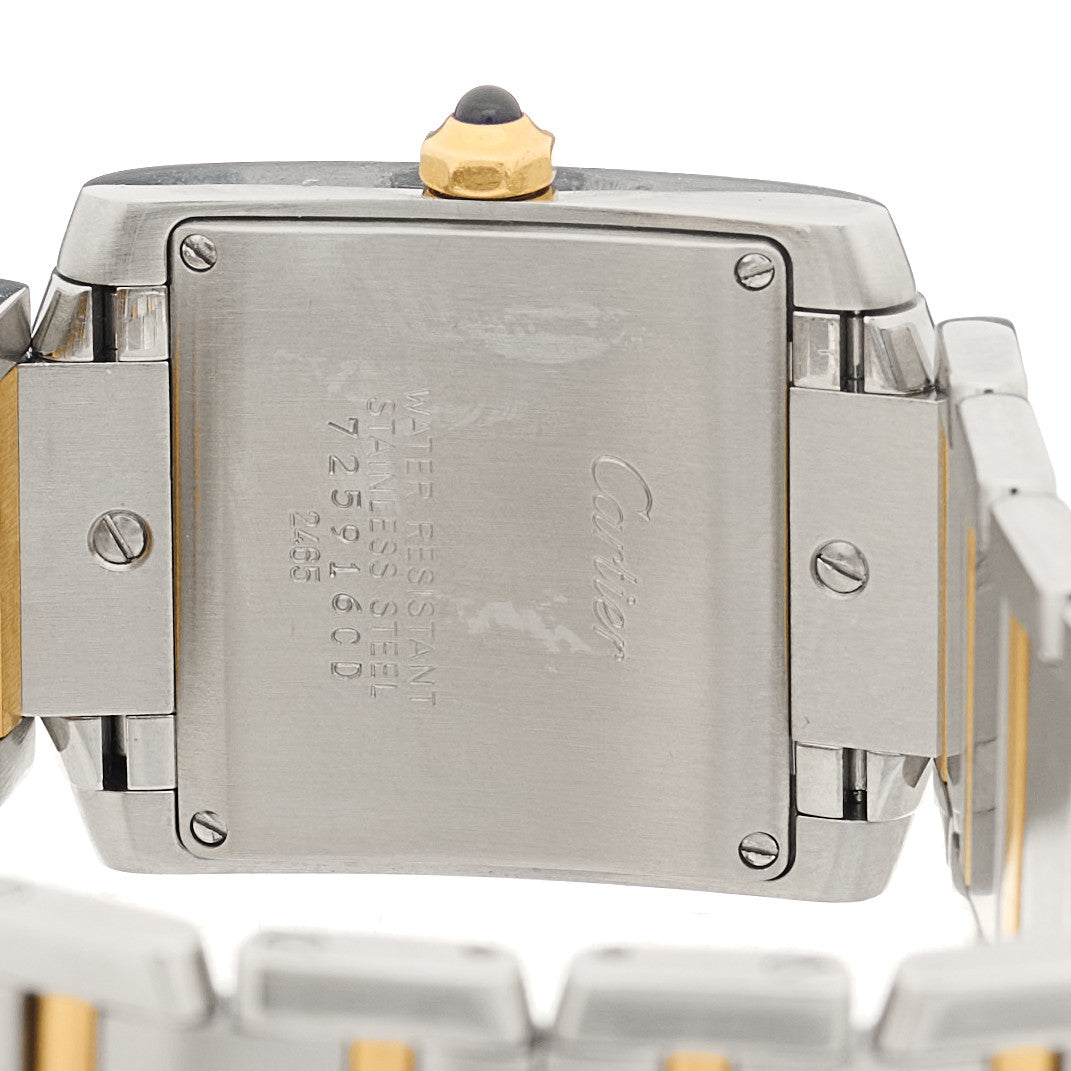 Cartier Stainless Steel 18K Yellow Gold 25mm Tank Francaise Quartz Watch 4 of 5
