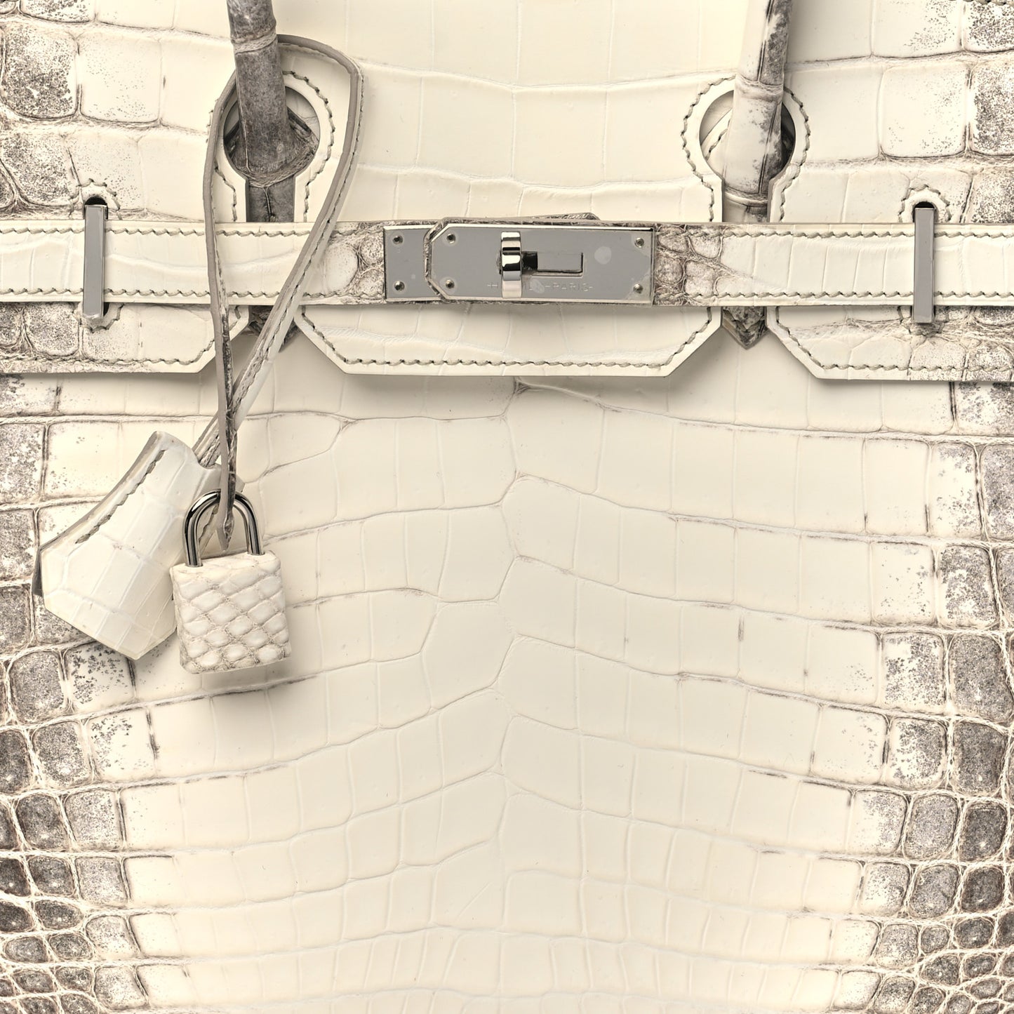 Matte Niloticus Crocodile Himalaya Birkin 30 Blanc