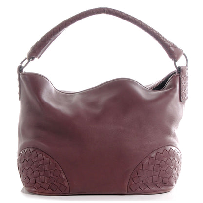 Bottega Veneta Lambskin Woven Small Loop Hobo Grape 1 of 8