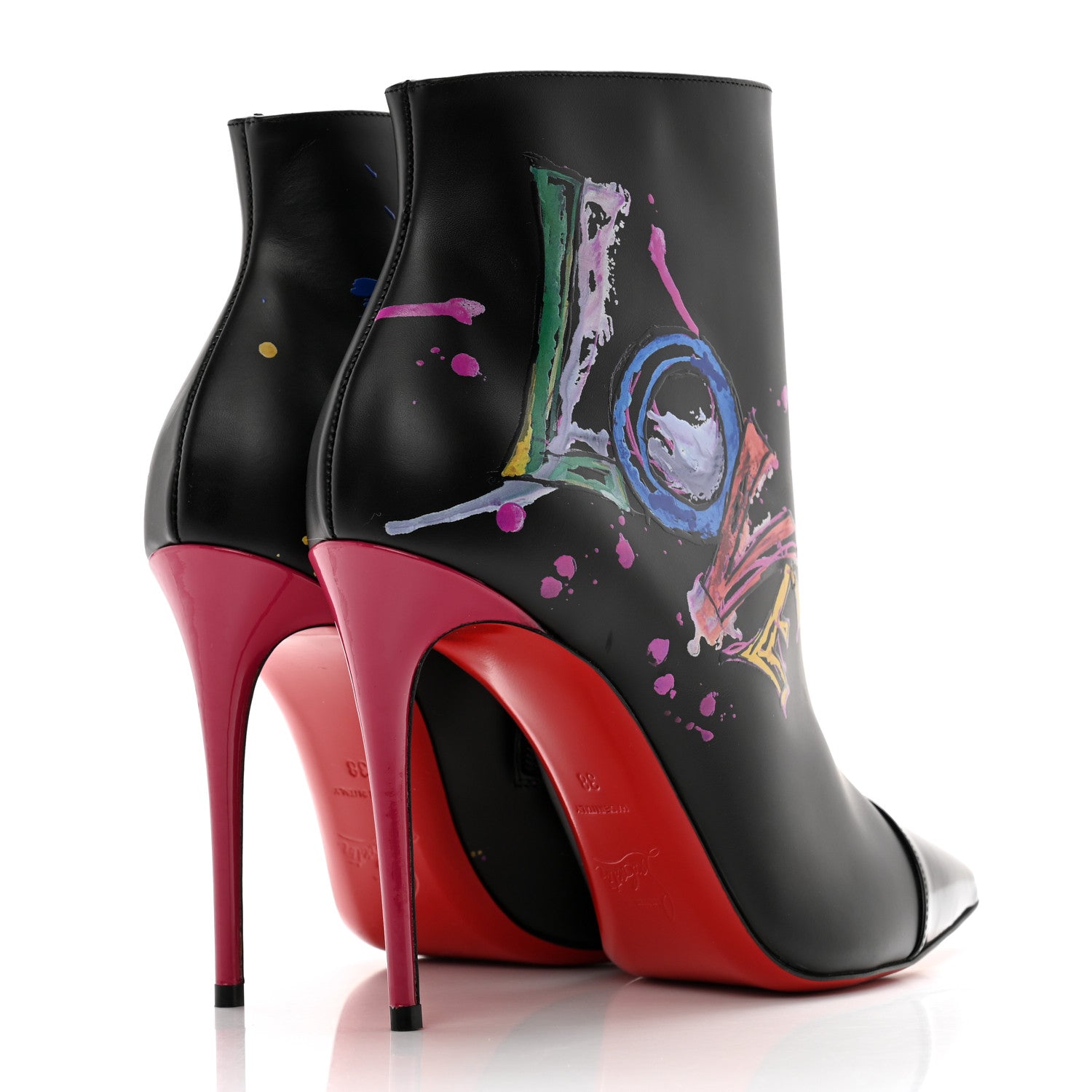 Christian Louboutin Calfskin In Love 100 Booties 38 Black 4 of 7