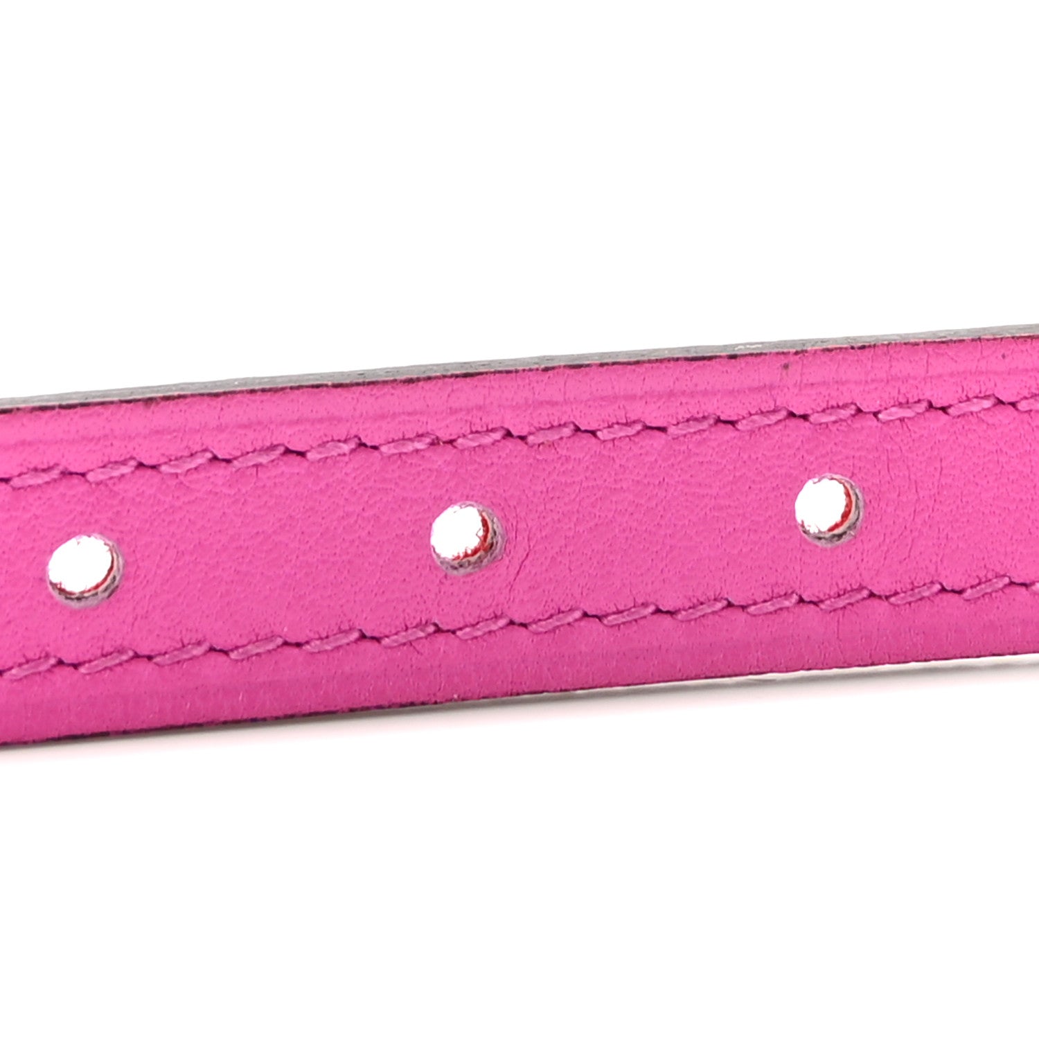 Hermes Swift Epsom 13mm Mini Laquee Reversible Belt 80 Rouge Casaque Magnolia 4 of 6
