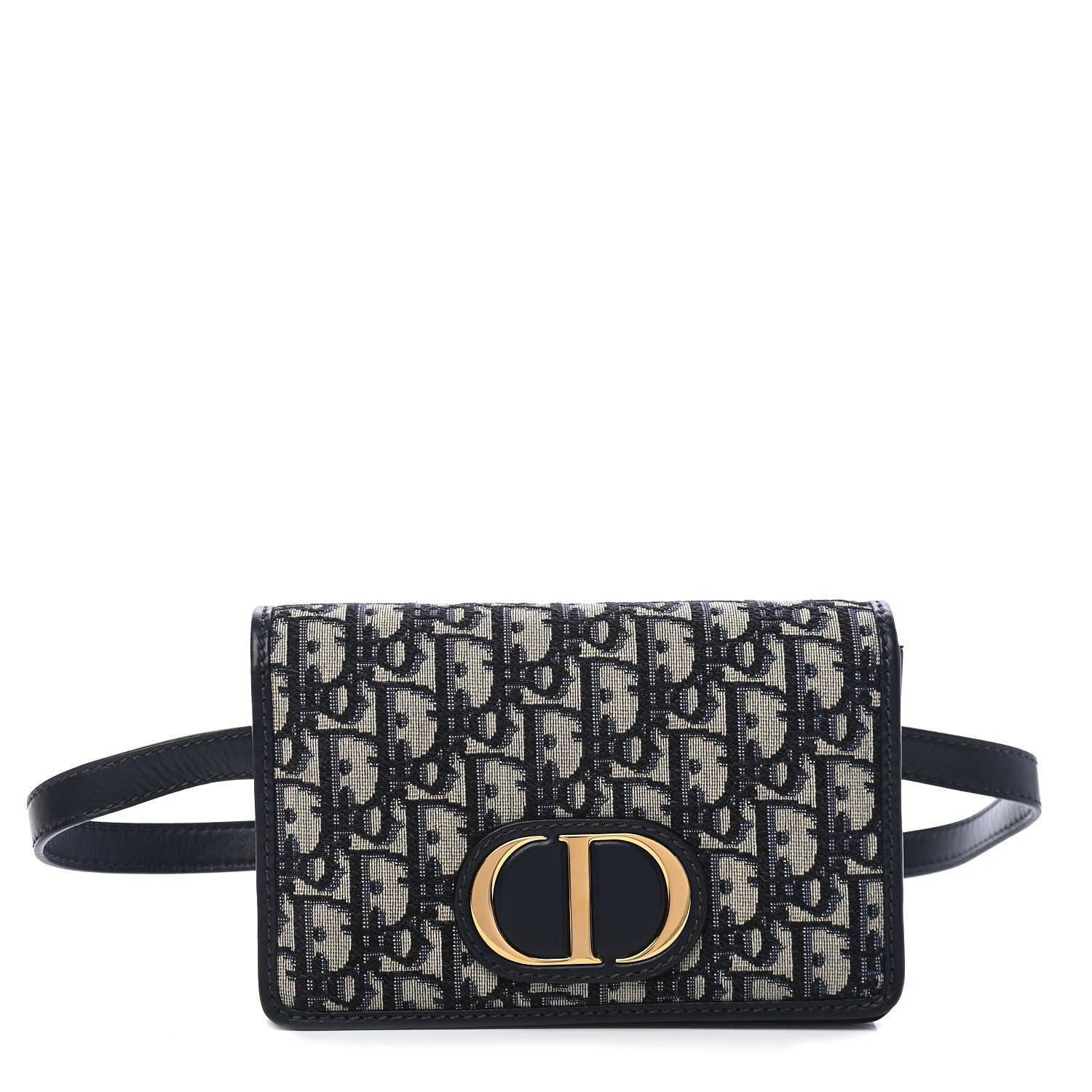 Christian Dior Oblique 30 Montaigne 2-In-1 Pouch Blue 1 of 8