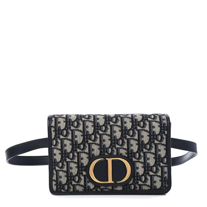 Christian Dior Oblique 30 Montaigne 2-In-1 Pouch Blue 1 of 8