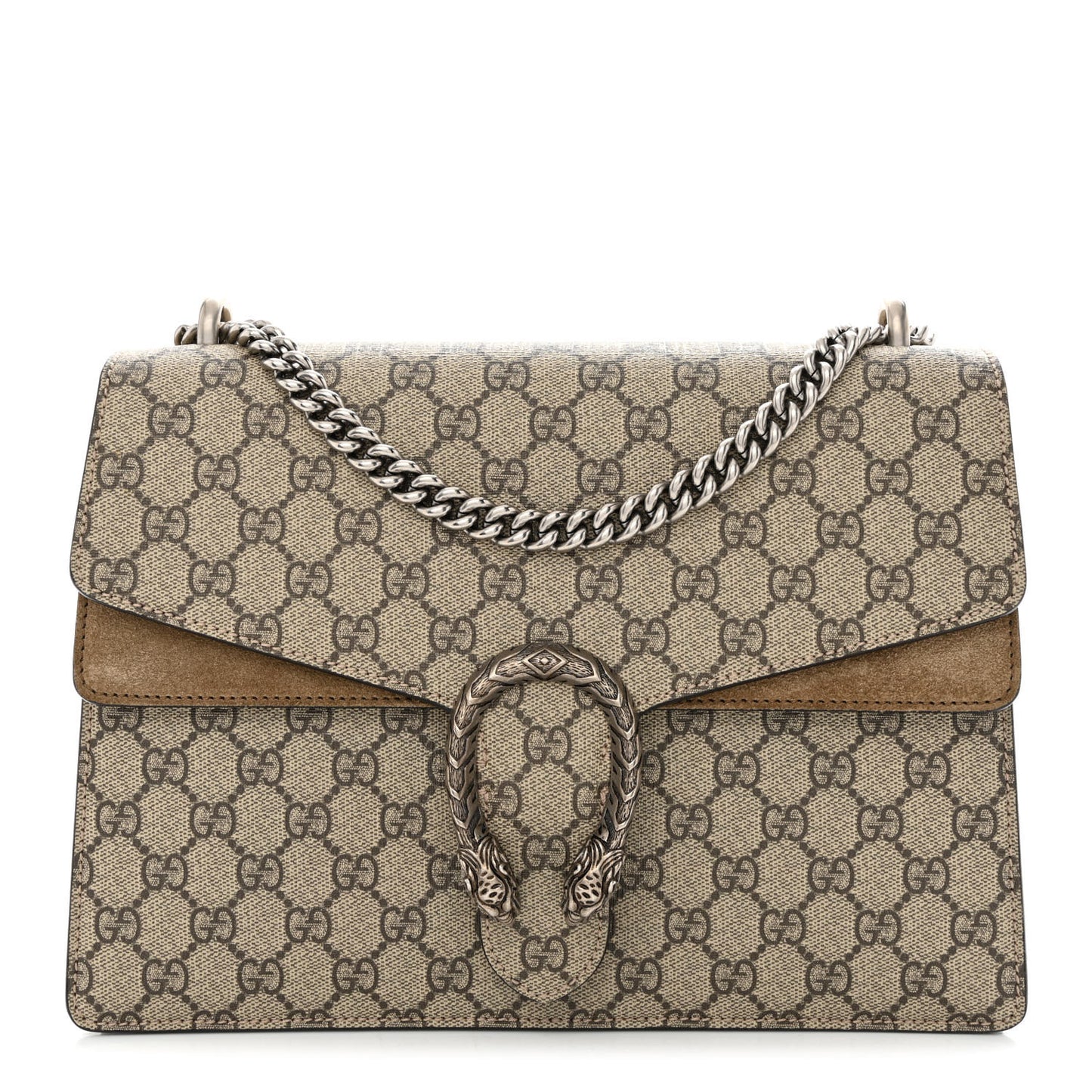 GG Supreme Monogram Medium Dionysus Shoulder Bag Taupe