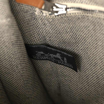 Hermes Canvas Herline PM Tote Light Grey 6 of 8