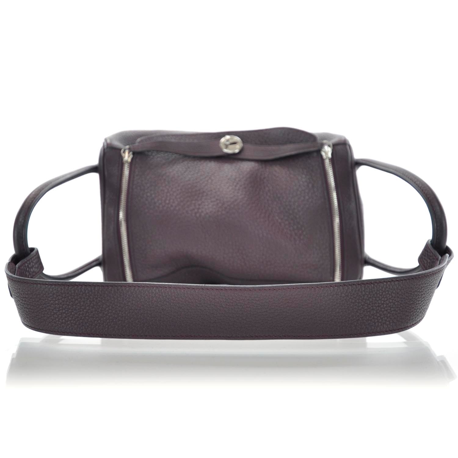 Hermes Taurillon Clemence Lindy 30 Prune 5 of 10