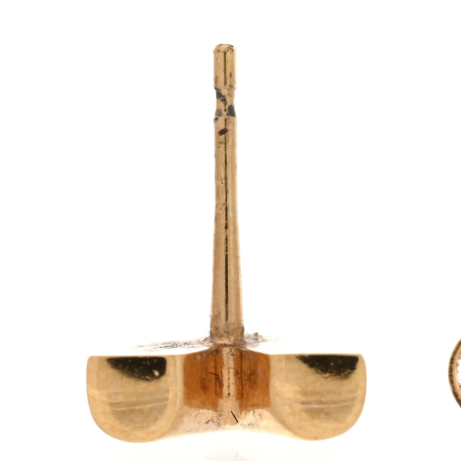 Louis Vuitton Brass Essential V Stud Earrings Gold 6 of 7