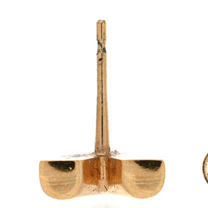 Louis Vuitton Brass Essential V Stud Earrings Gold 6 of 7