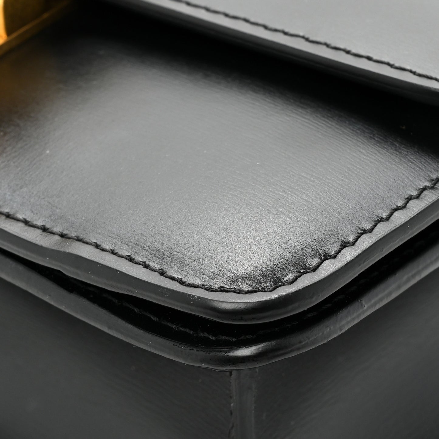 Box Calfskin Teen Classic Box Flap Bag Black