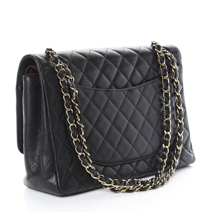 Chanel Caviar Quilted Maxi Double Flap Black 2 of 10