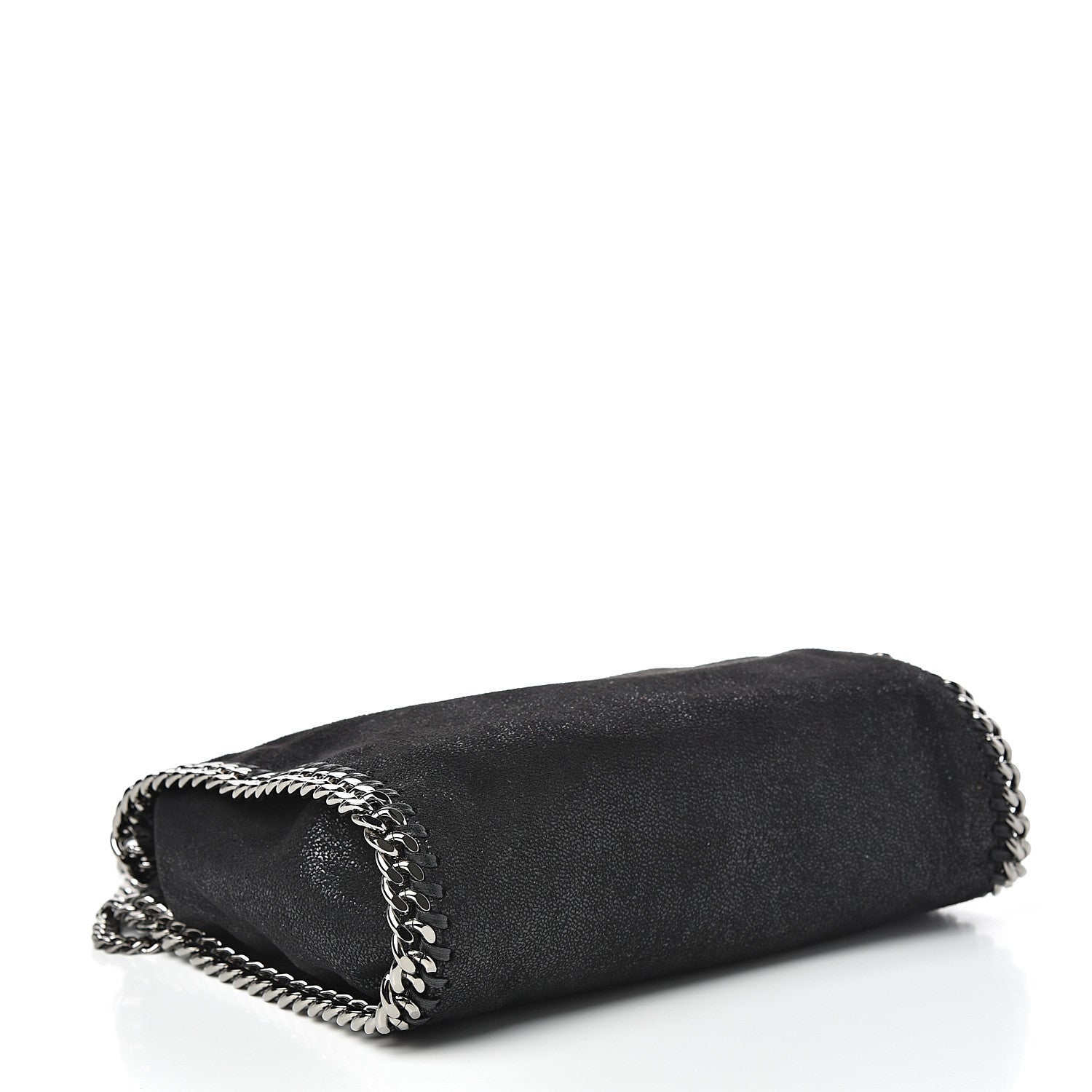 Stella McCartney Shaggy Deer Mini Falabella Fold Over Tote Black 4 of 10