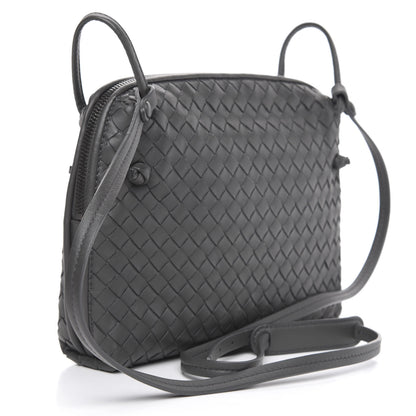 Bottega Veneta Nappa Intrecciato Nodini Crossbody Messenger New Light Grey 3 of 8