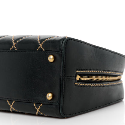 Chanel Calfskin Contrast Stitch Surpique Bowler Black 11 of 12