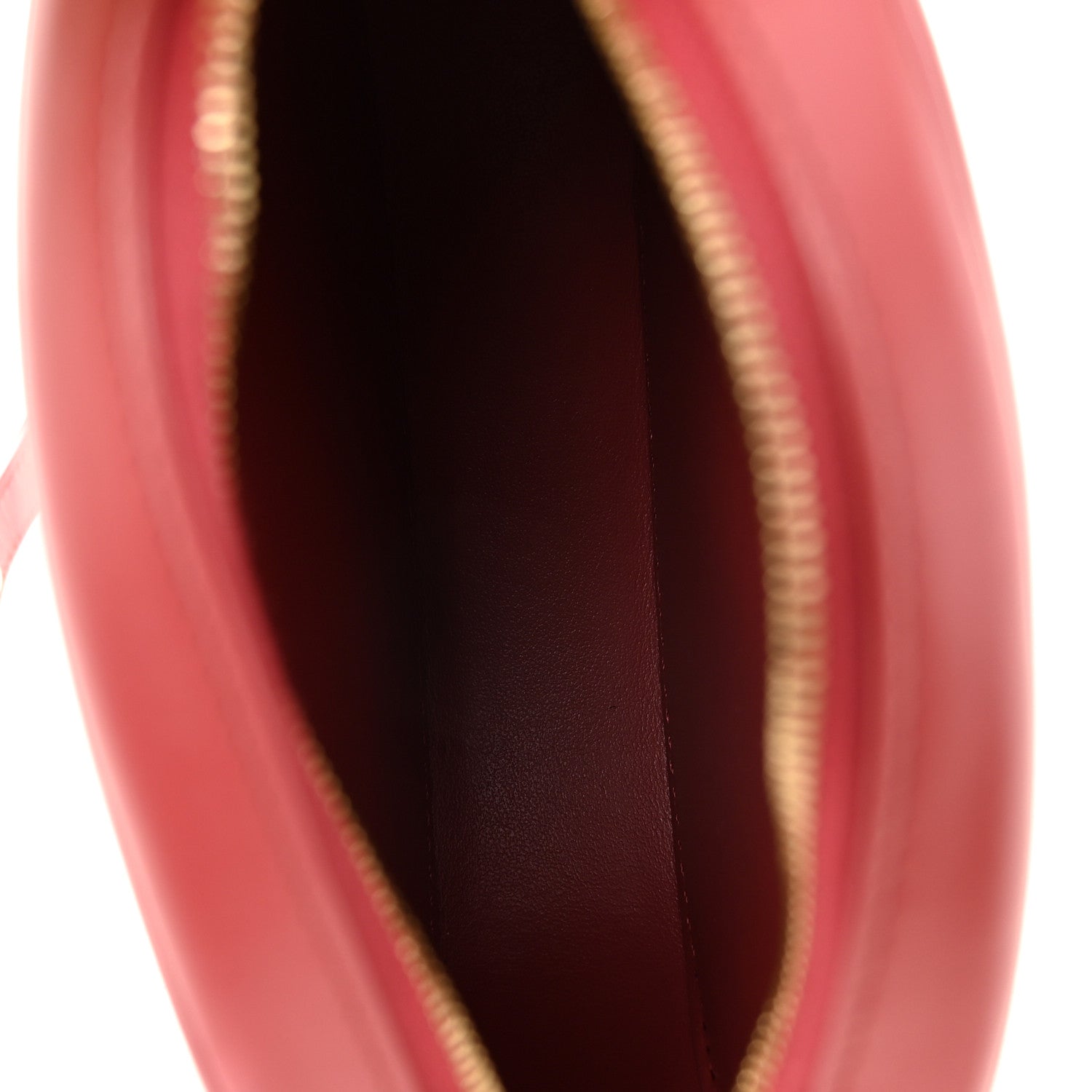 Celine Smooth Calfskin Small Triomphe Oval Crossbody Purse Lipstick 5 of 10