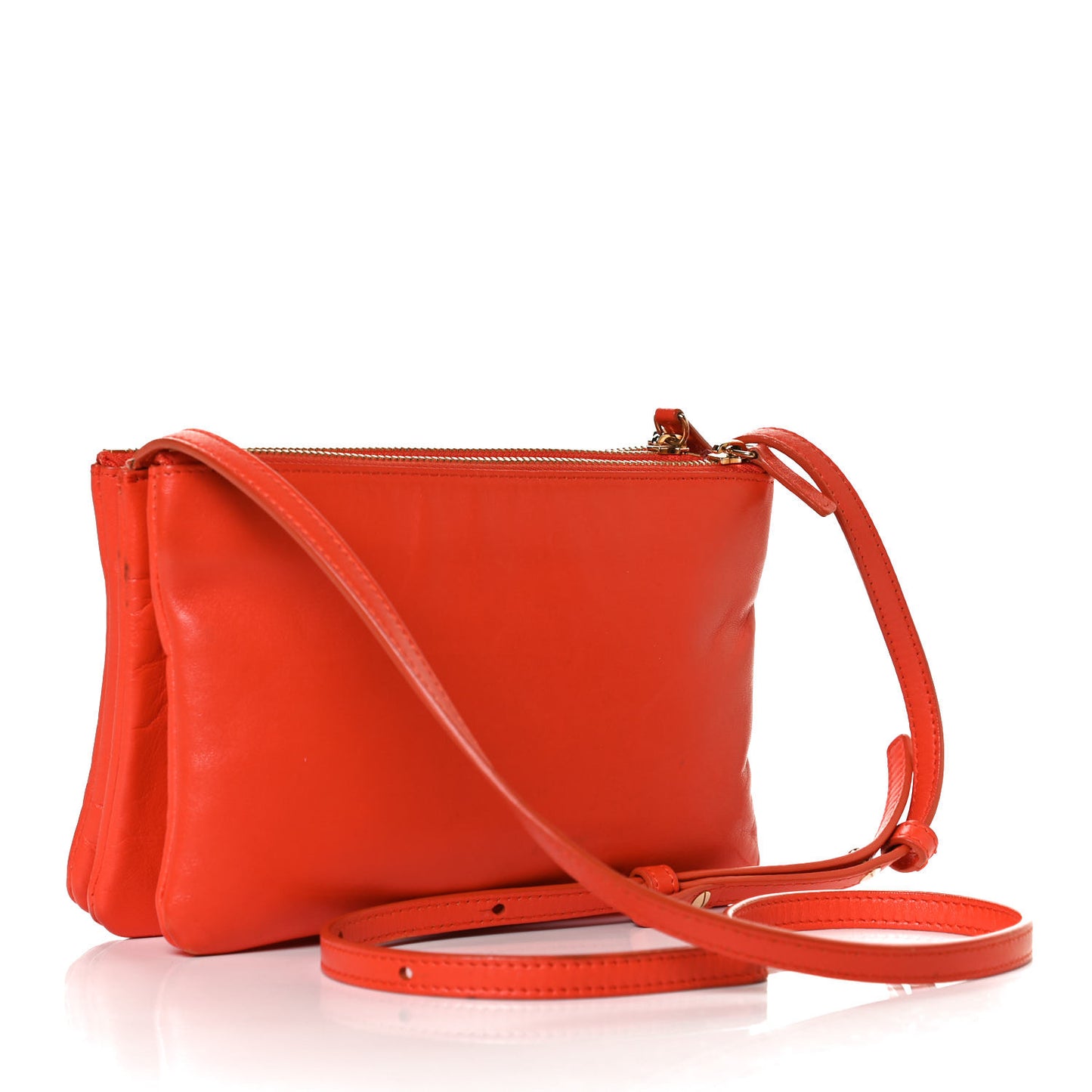 Lambskin Small Trio Crossbody Bag Light Ruby