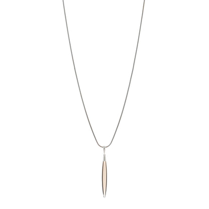 Tiffany 18K White Gold Smoky Quartz Feather Pendant Necklace 1 of 4