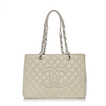 Chanel Caviar Quilted Grand Shopping Tote GST Ivory 1 of 9